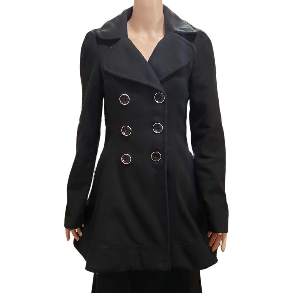 Charming Charlie Black Pea Coat MEDIUM